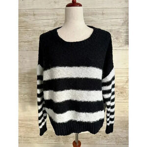 Harley-Davidson Black and White Striped Sweater